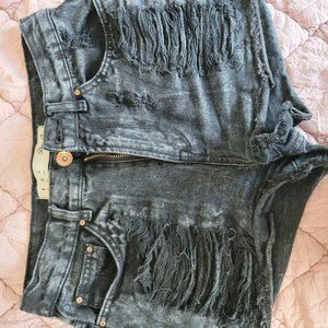 Black Denim Shorts